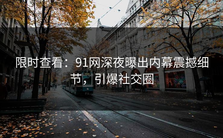 限时查看：91网深夜曝出内幕震撼细节，引爆社交圈