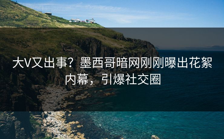 大V又出事？墨西哥暗网刚刚曝出花絮内幕，引爆社交圈