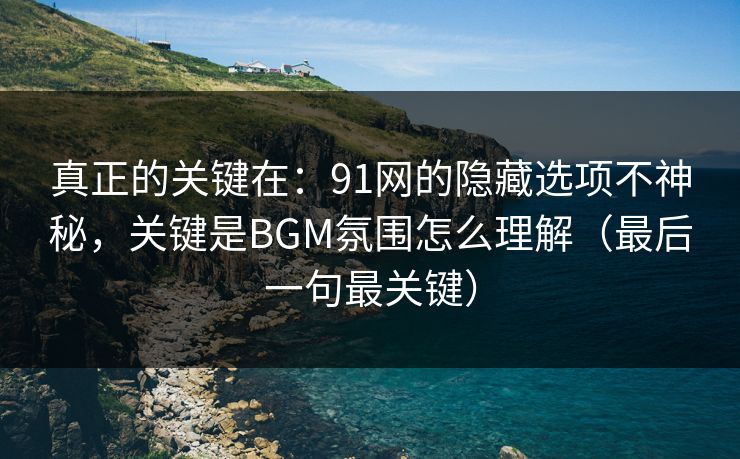 真正的关键在：91网的隐藏选项不神秘，关键是BGM氛围怎么理解（最后一句最关键）